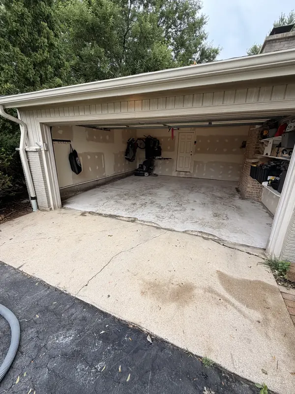Garage floor before coating