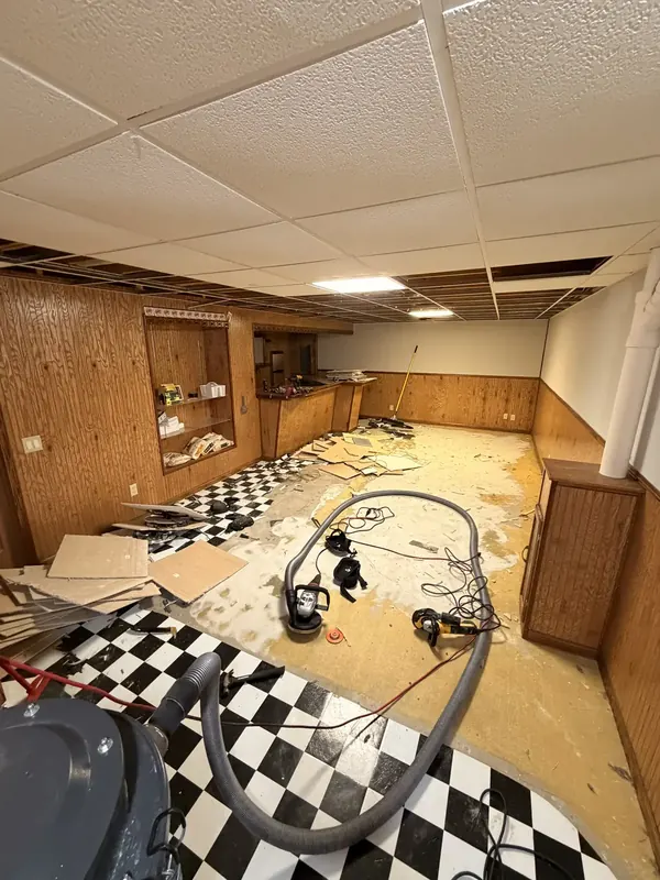 Basement tile removal