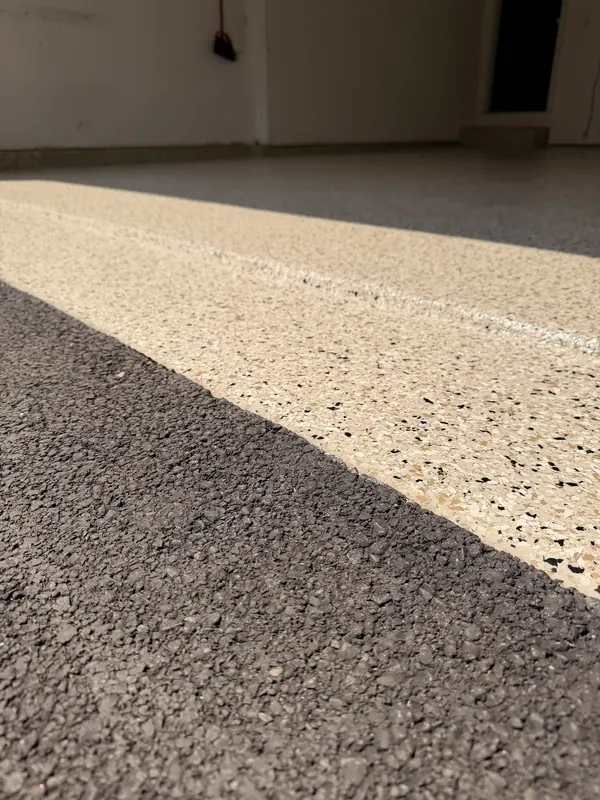 Flake floor edge in sunlight